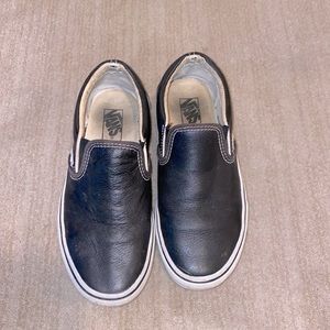 Vans leather slip on